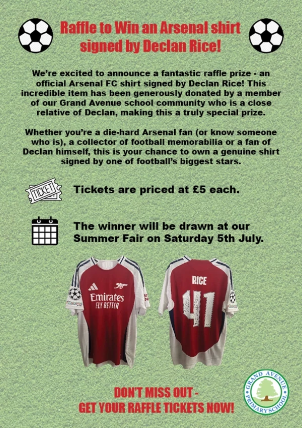 Win an Arsenal shirt signed by Declan Rice promotional image